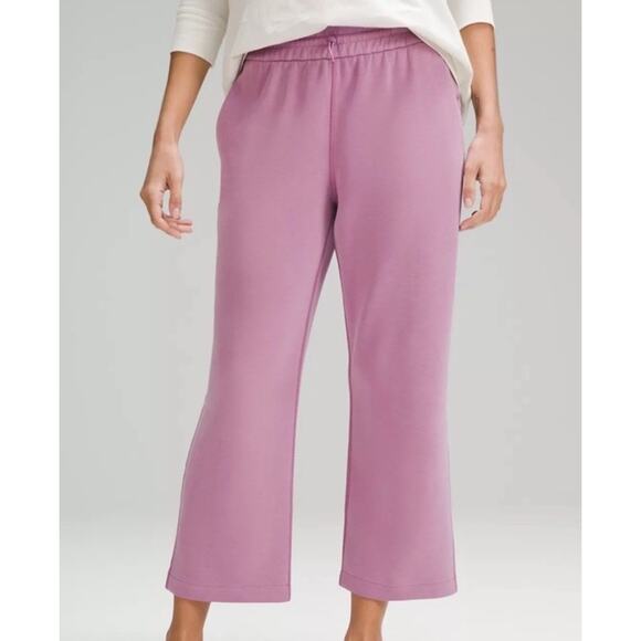 Lululemon Womens Sz 14 Softstreme High Rise Straight Leg Crop Pant Velvet Dust - Picture 2 of 11